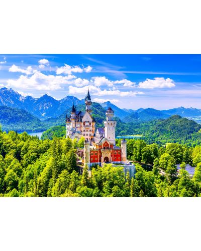 Παζλ  Enjoy από 1000 κομμάτια - Κάστρο Neuschwanstein το καλοκαίρι, Γερμανία - 2